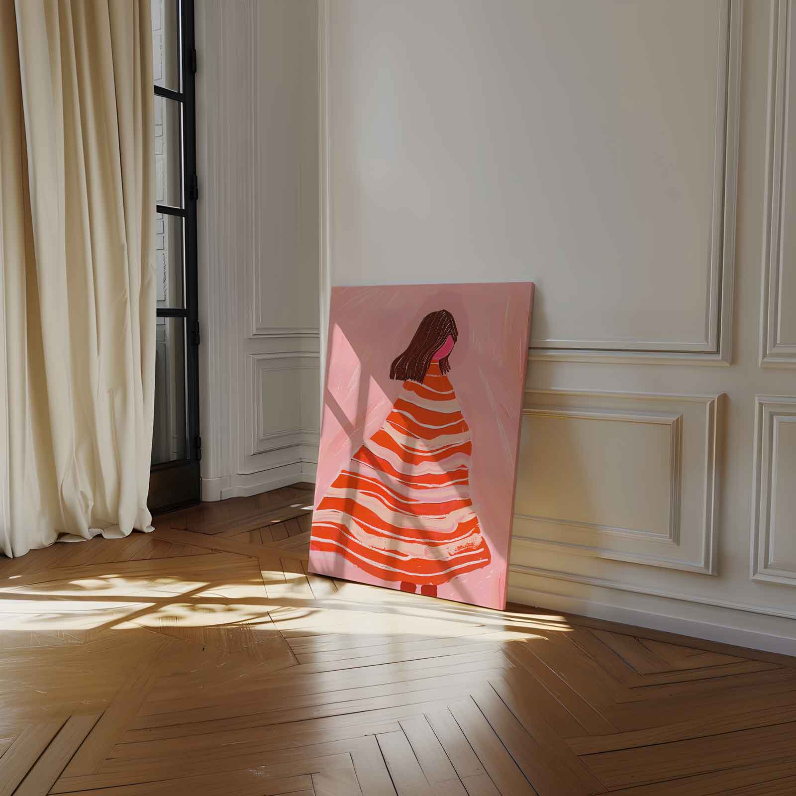 "Vluchtige Melodie in Roze" Kunstwerk-canvas-dibond-plexiglas-wanddecoratie-WallArtistic