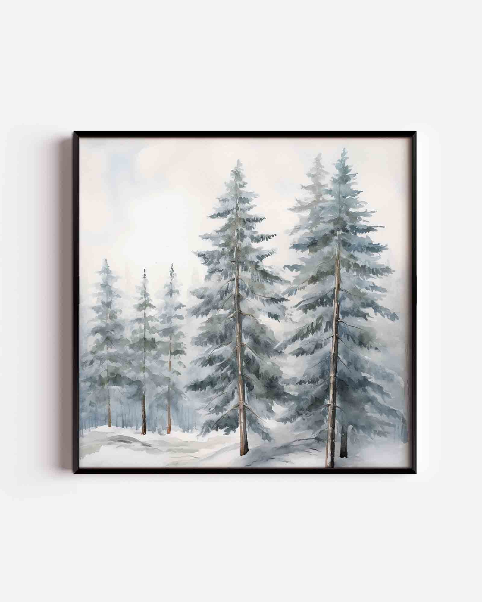Winterse bomen Poster