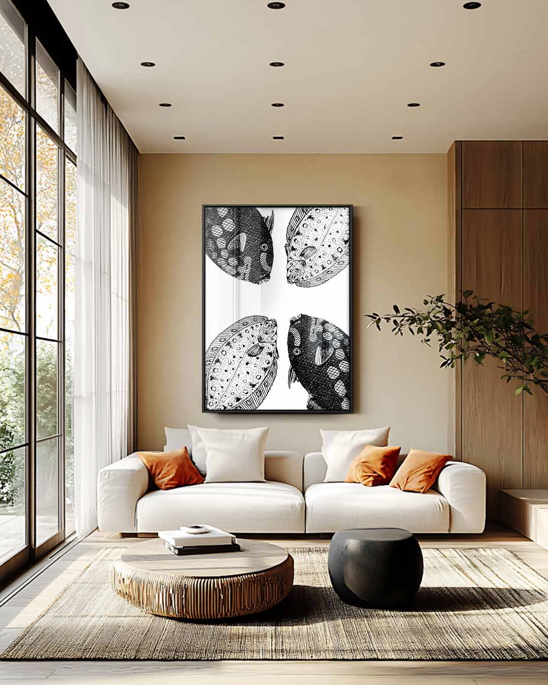 Zeesymfonie Vissenkunst Kunstwerk-canvas-dibond-plexiglas-wanddecoratie-WallArtistic