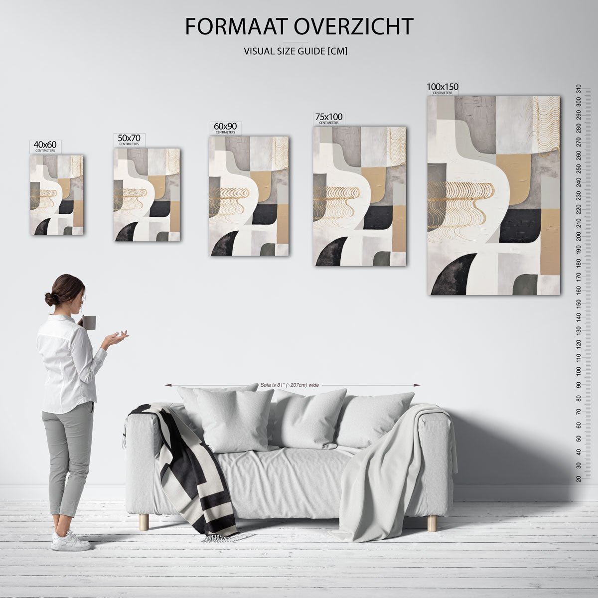 Organische vormen compositie Kunstwerk