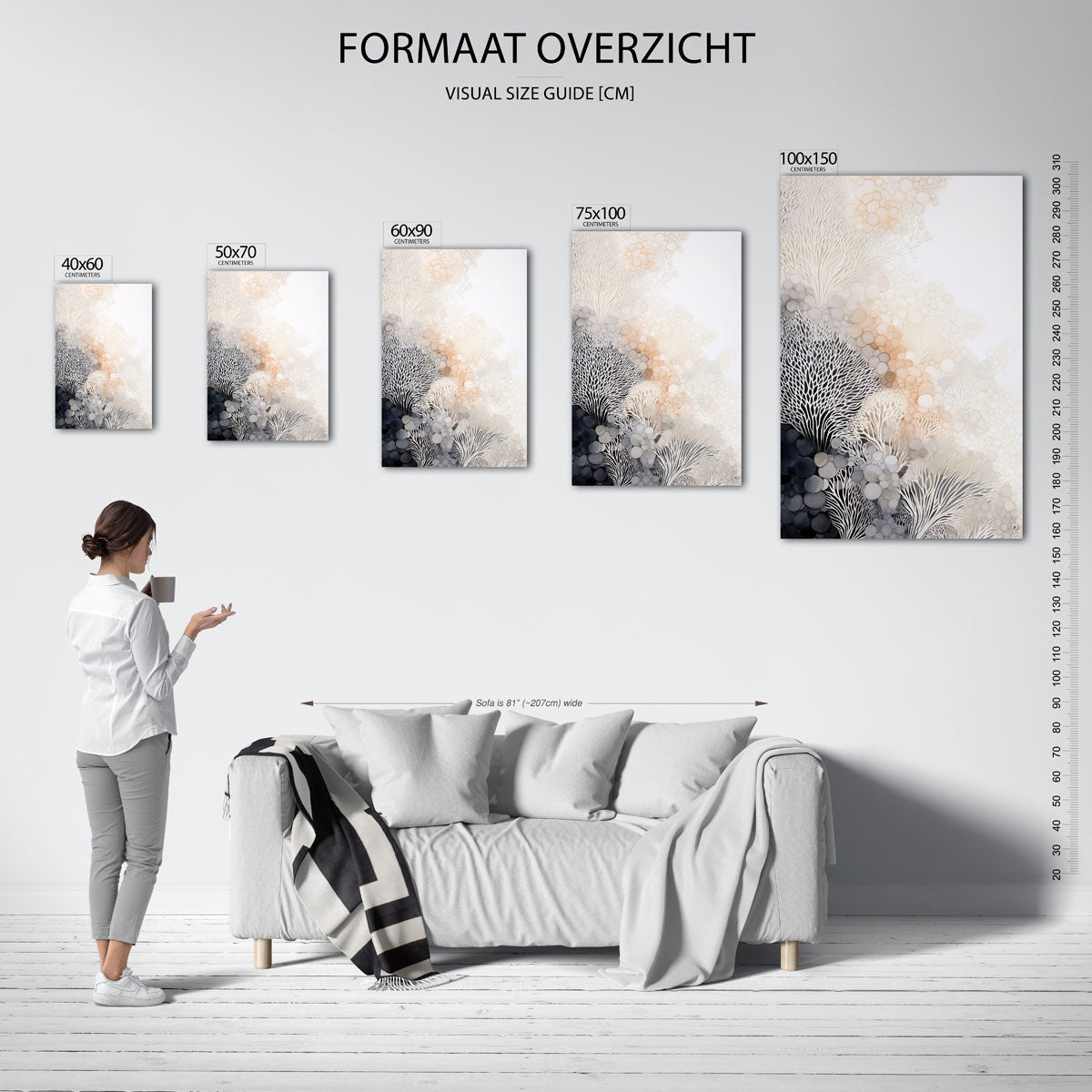 Organische patronen Kunstwerk