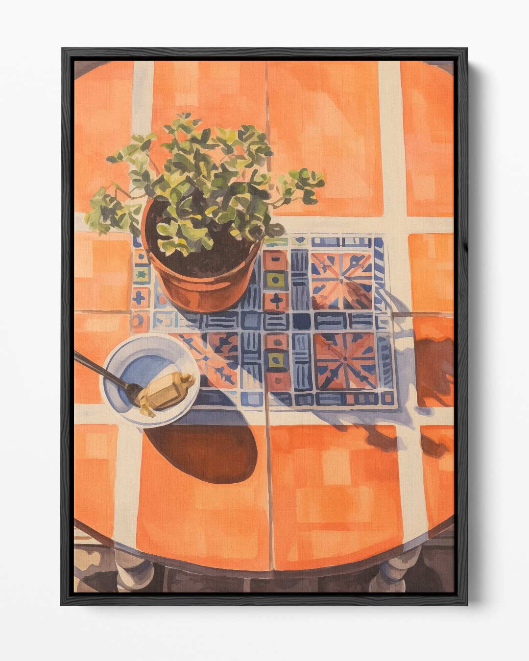 Kleurrijk Ontbijt op een Zonnige Tafel Kunstwerk-canvas-dibond-plexiglas-wanddecoratie-WallArtistic