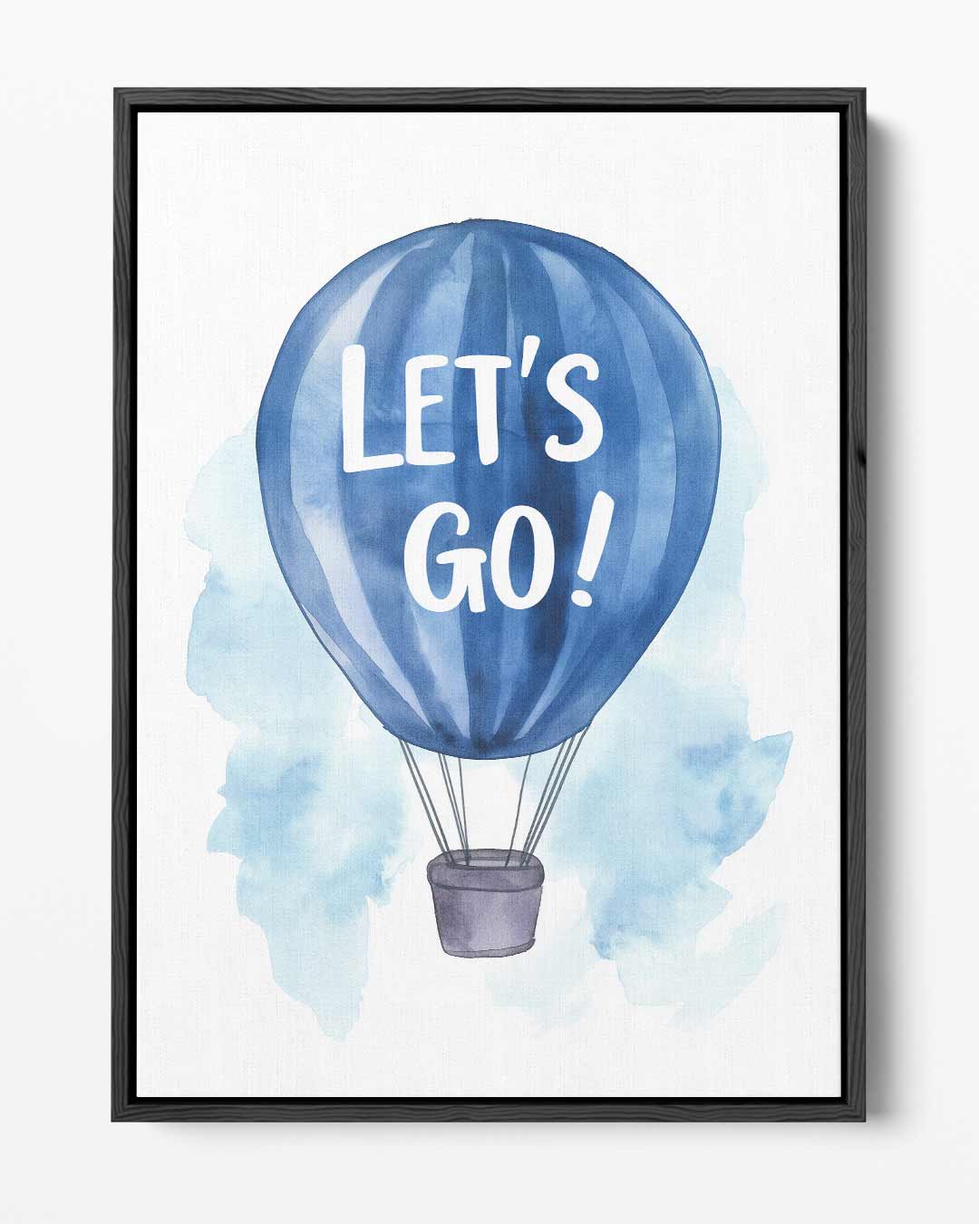 Inspirerende Blauwe Luchtballon Kunstwerk-canvas-dibond-plexiglas-wanddecoratie-WallArtistic