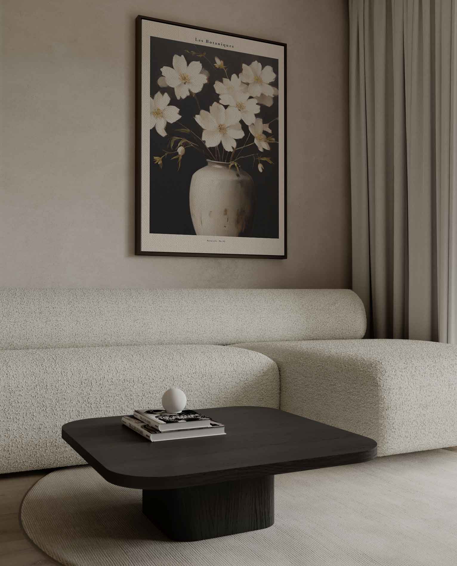 Elegante Bloemen in Rustieke Vaas Kunstwerk-canvas-dibond-plexiglas-wanddecoratie-WallArtistic