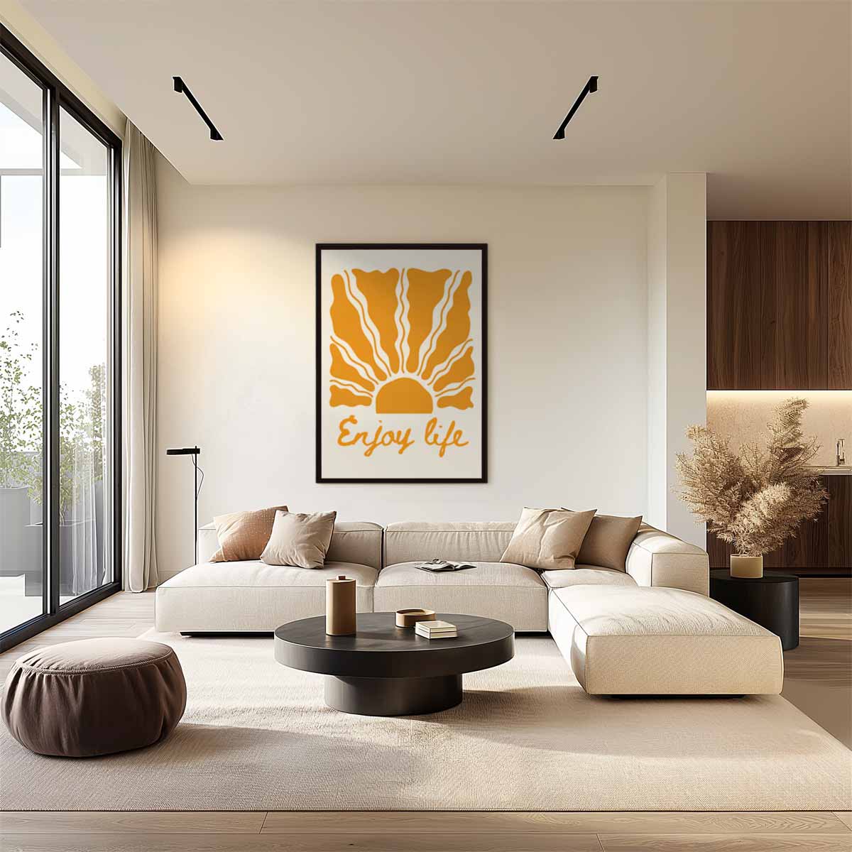 Stralende Zon 'Enjoy Life' Kunstwerk Kunstwerk-canvas-dibond-plexiglas-wanddecoratie-WallArtistic