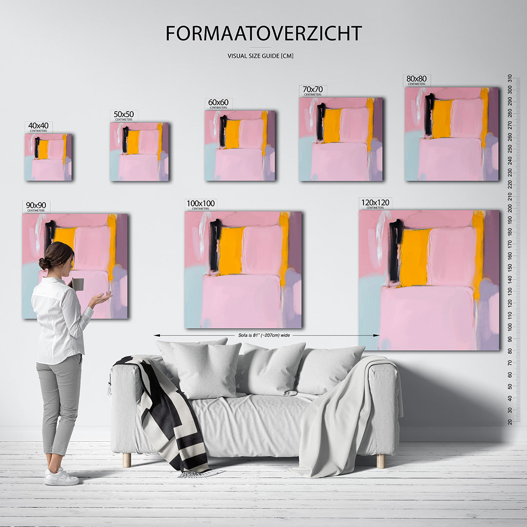 Kleurrijke vlakken Kunstwerk