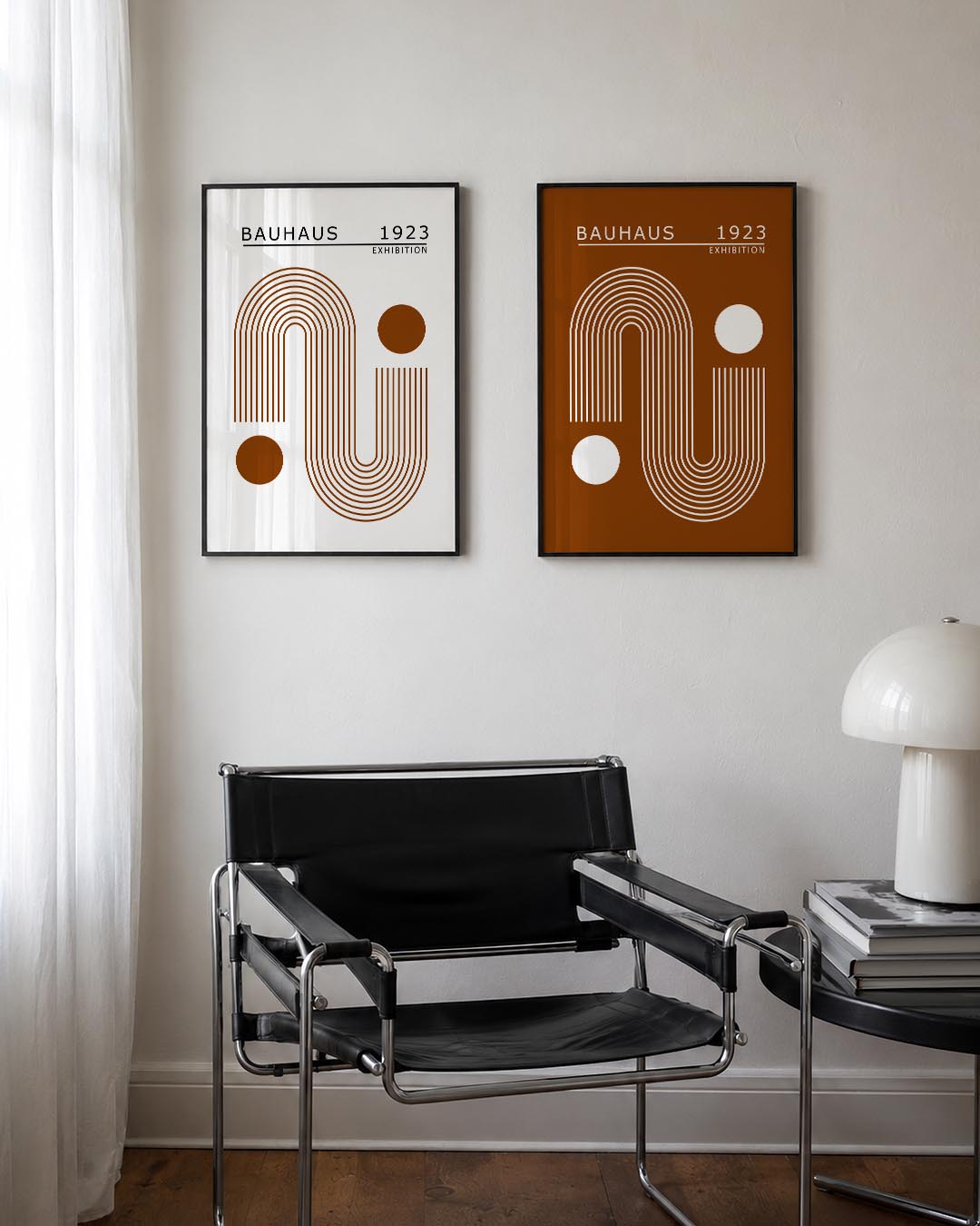 Lijnen en cirkelpatroon Postersets