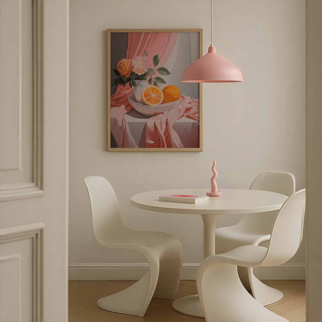 Vrolijke Citrus en Bloemen Poster