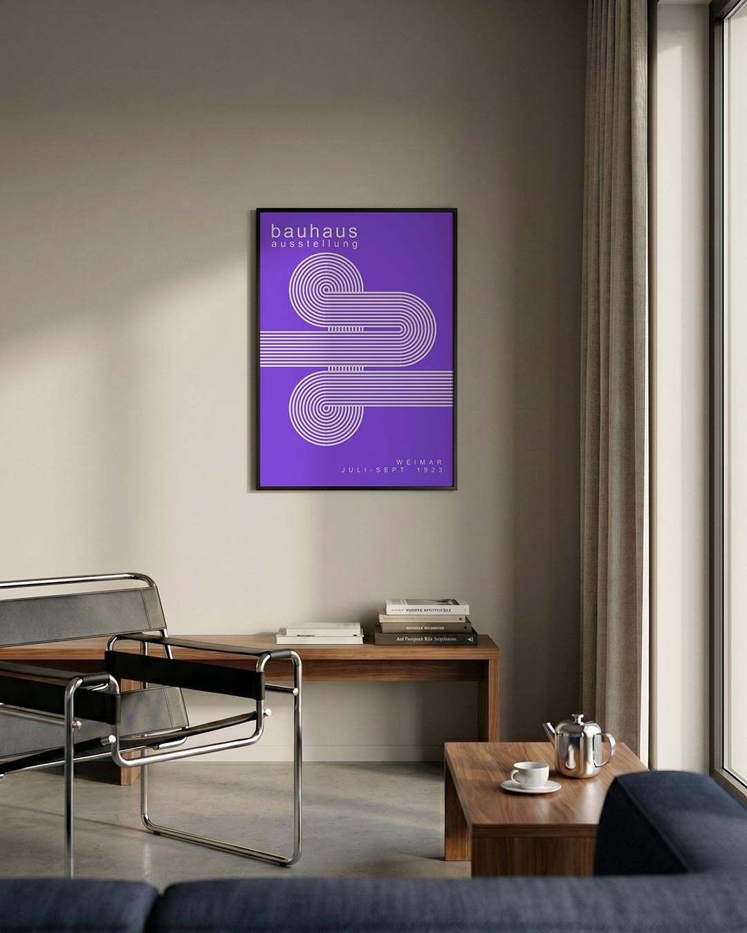 Lijnen en cirkelpatronen Poster