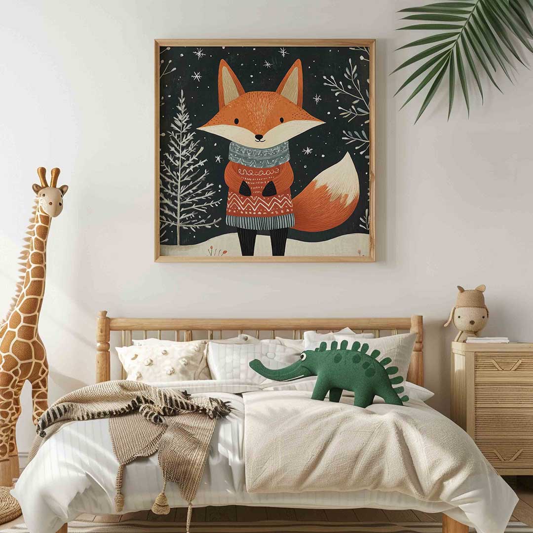 Vos met trui Poster