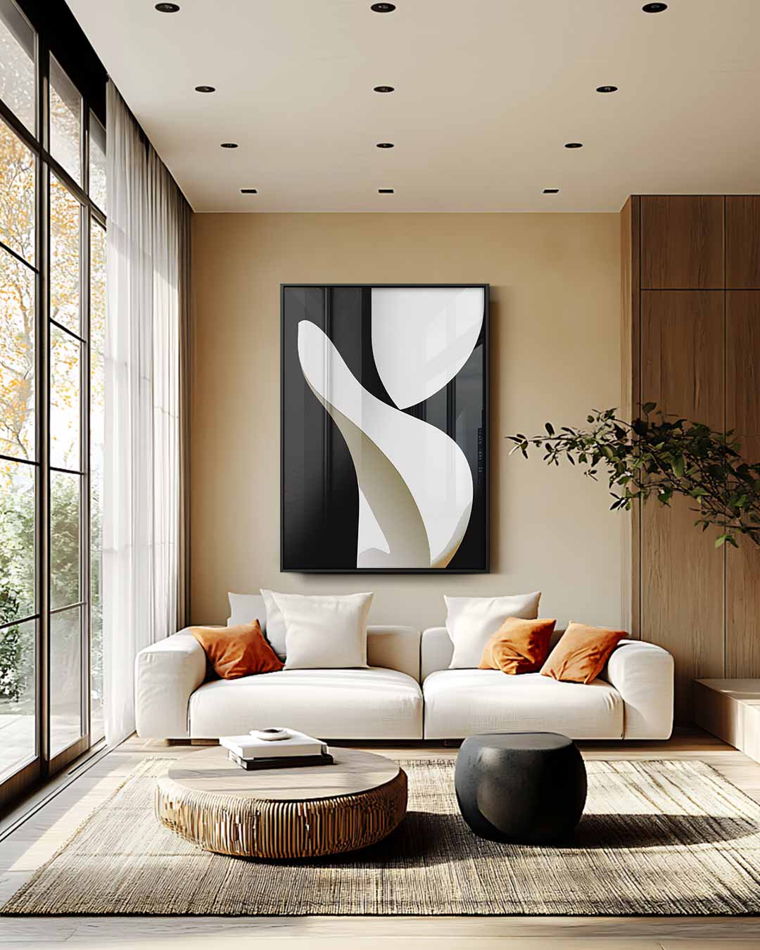 Minimalistische Abstracte Vormen Kunstwerk-canvas-dibond-plexiglas-wanddecoratie-WallArtistic
