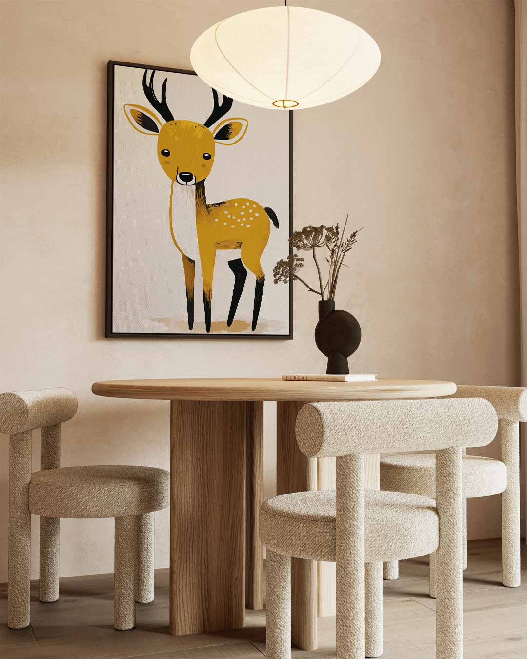 Lief Hert Illustratie Kunstwerk-canvas-dibond-plexiglas-wanddecoratie-WallArtistic