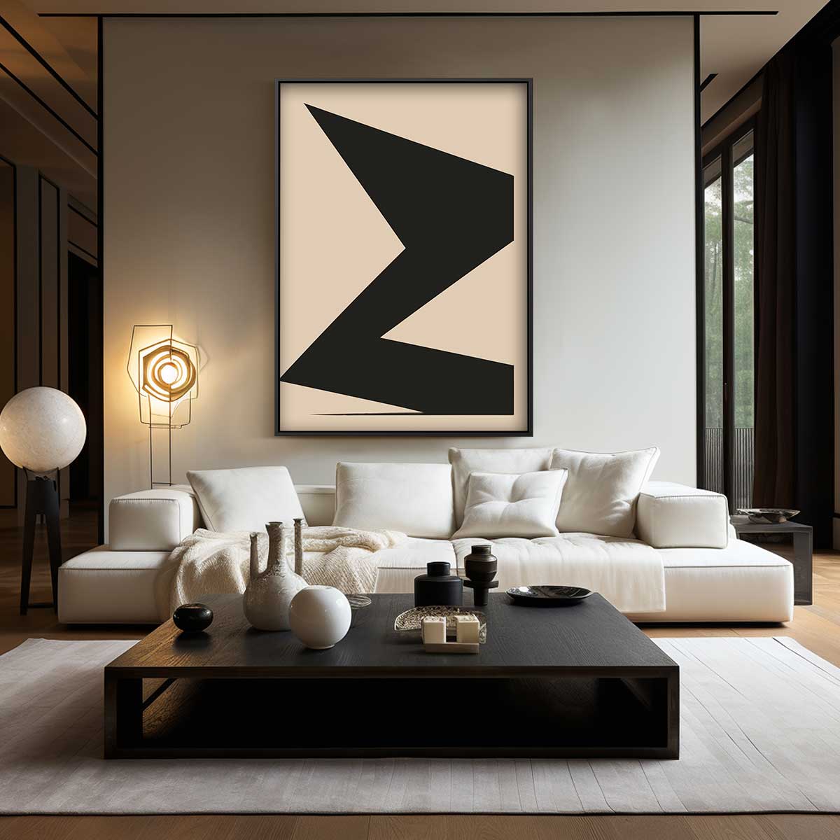 Abstracte Vormstudie Kunstwerk-canvas-dibond-plexiglas-wanddecoratie-WallArtistic