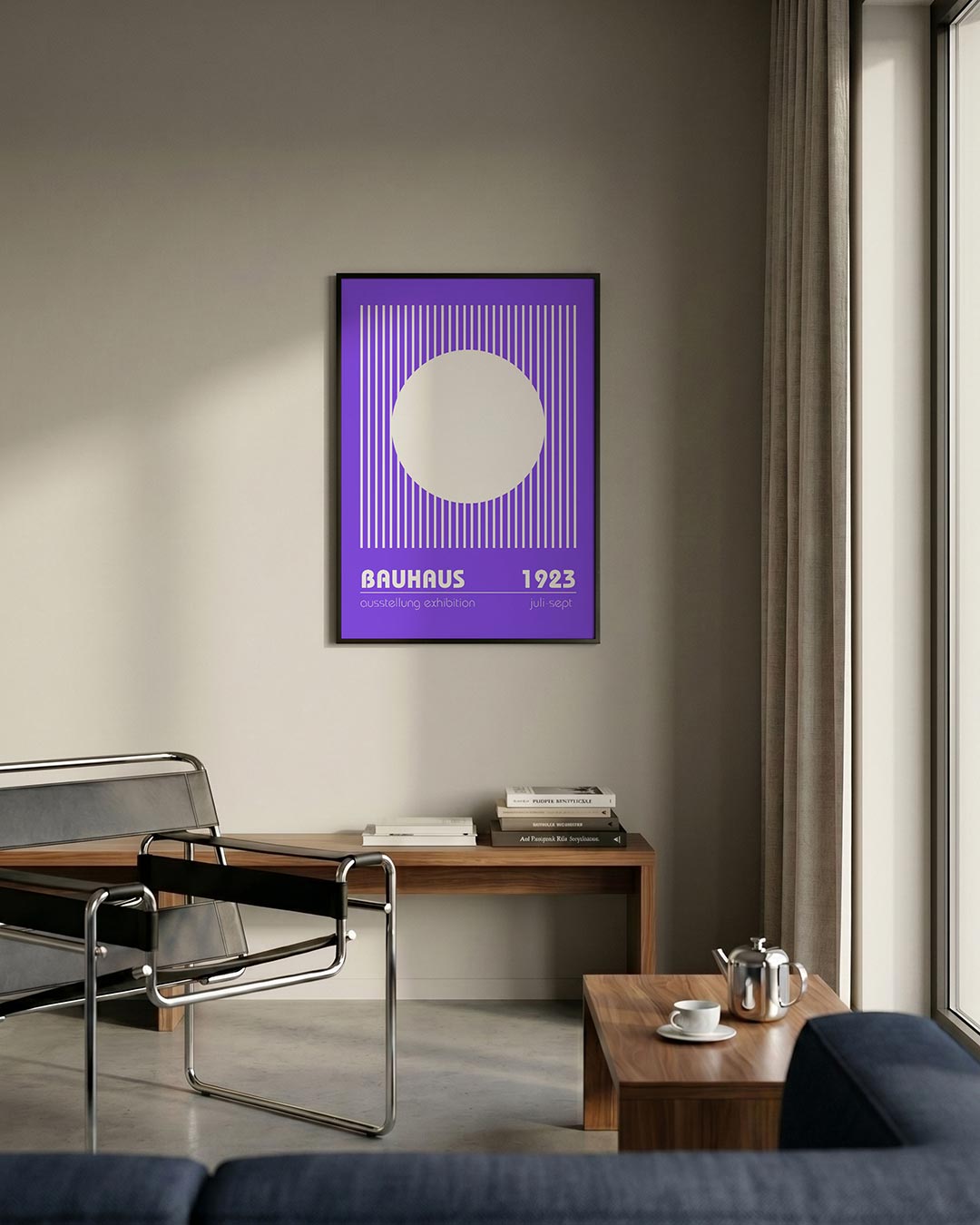 Lijnen en cirkel Poster