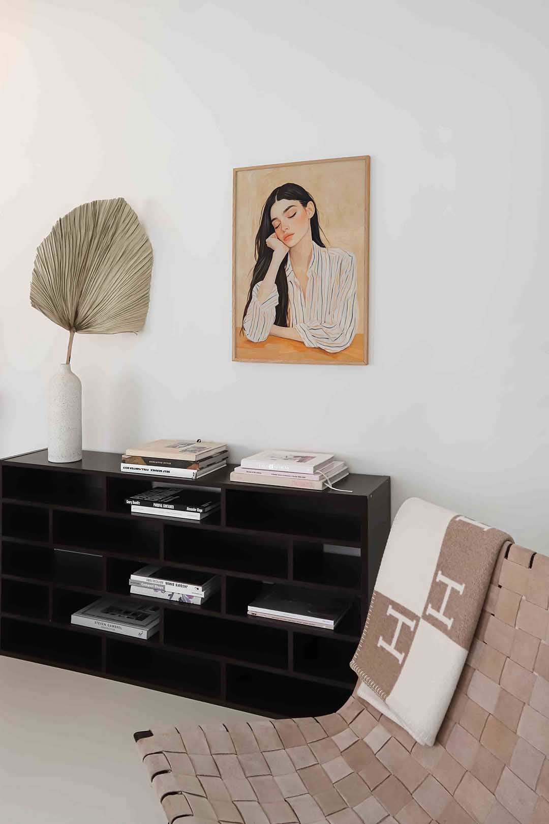 Vrouw met gesloten ogen Poster