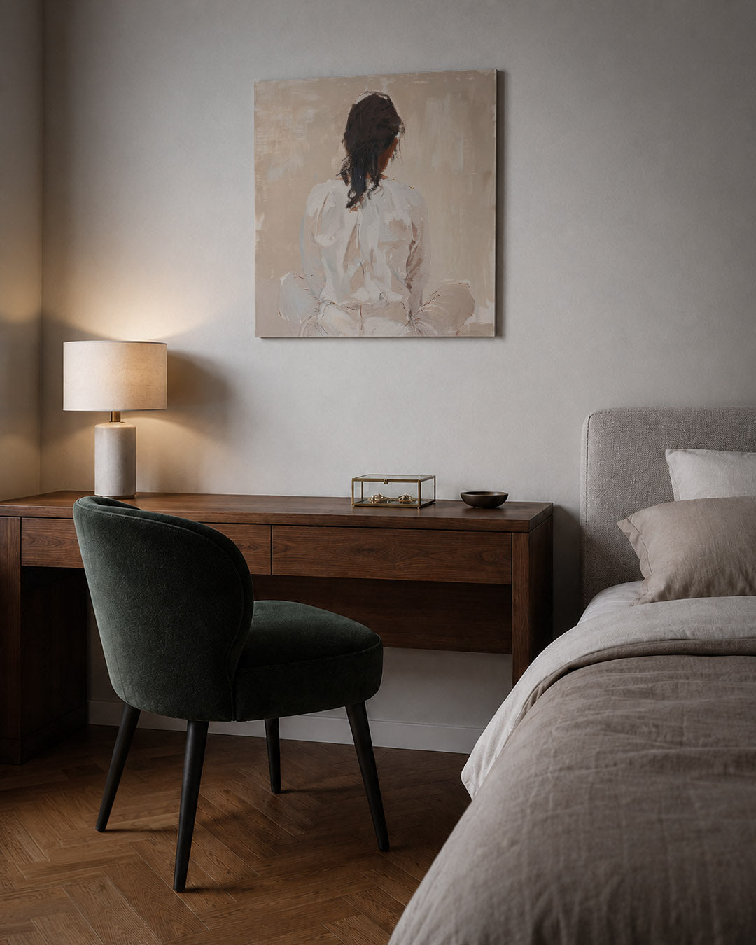 Vrouw in reflectie Kunstwerk