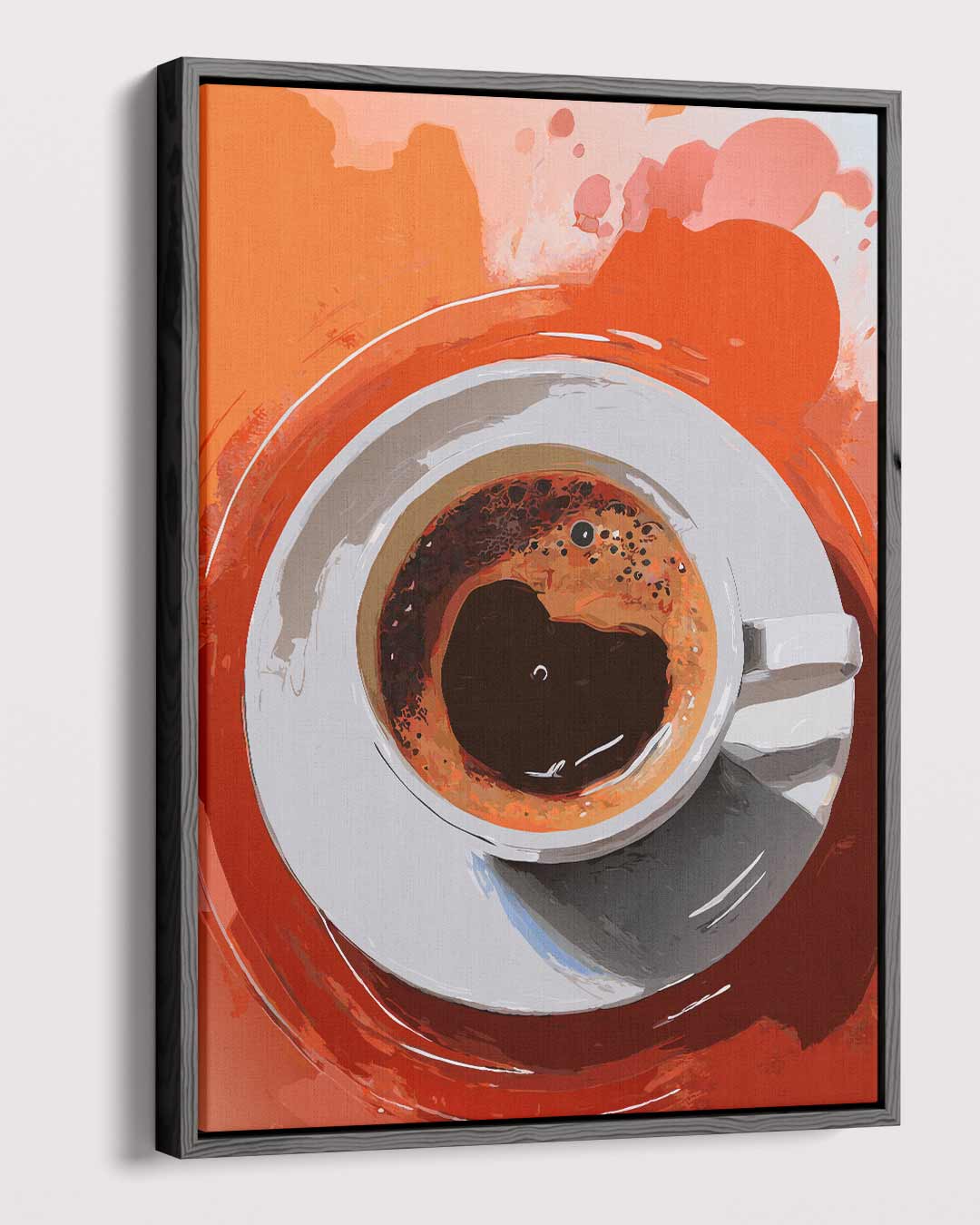Koffiemoment in Abstracte Stijl Kunstwerk-canvas-dibond-plexiglas-wanddecoratie-WallArtistic
