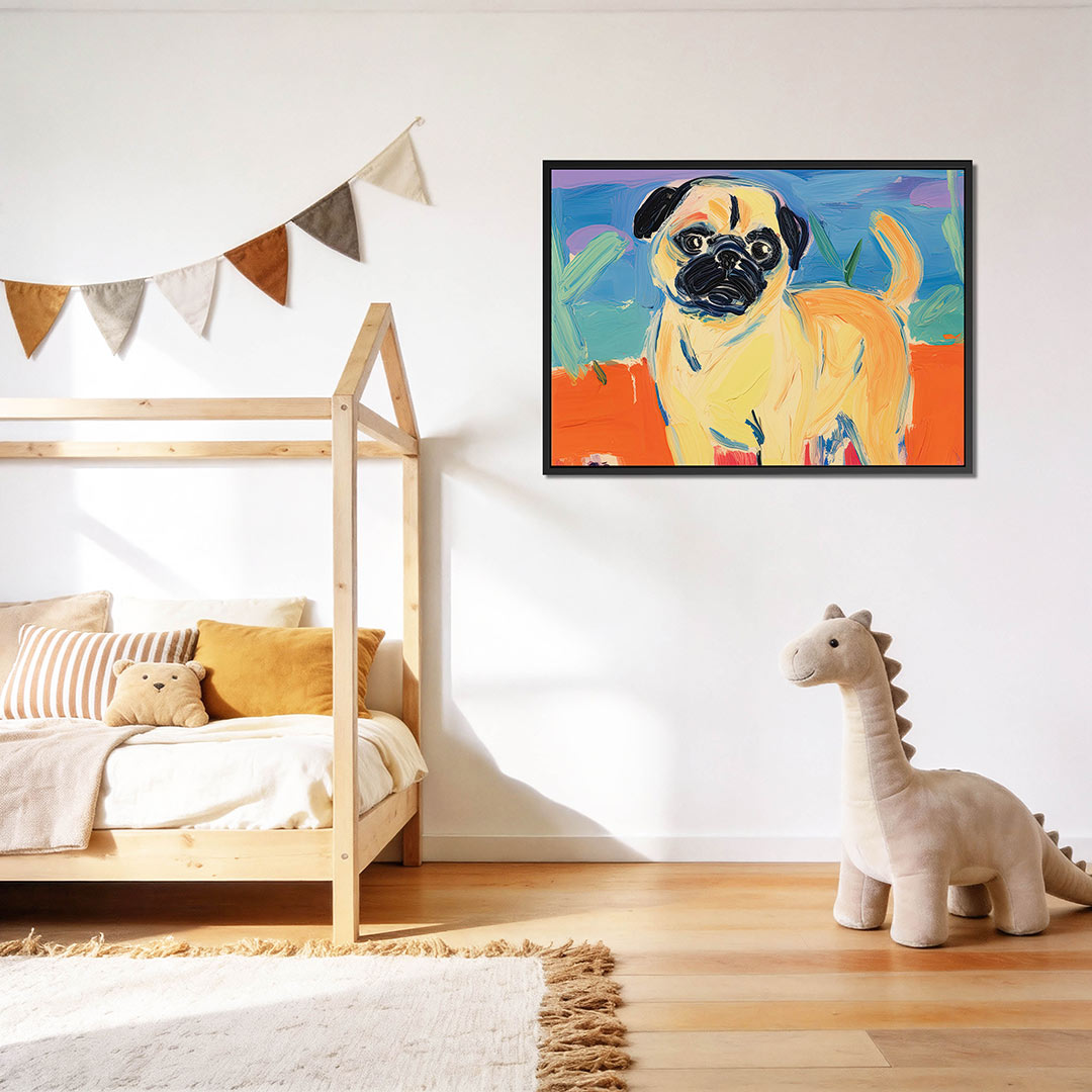 Kleurrijke hond Kunstwerk