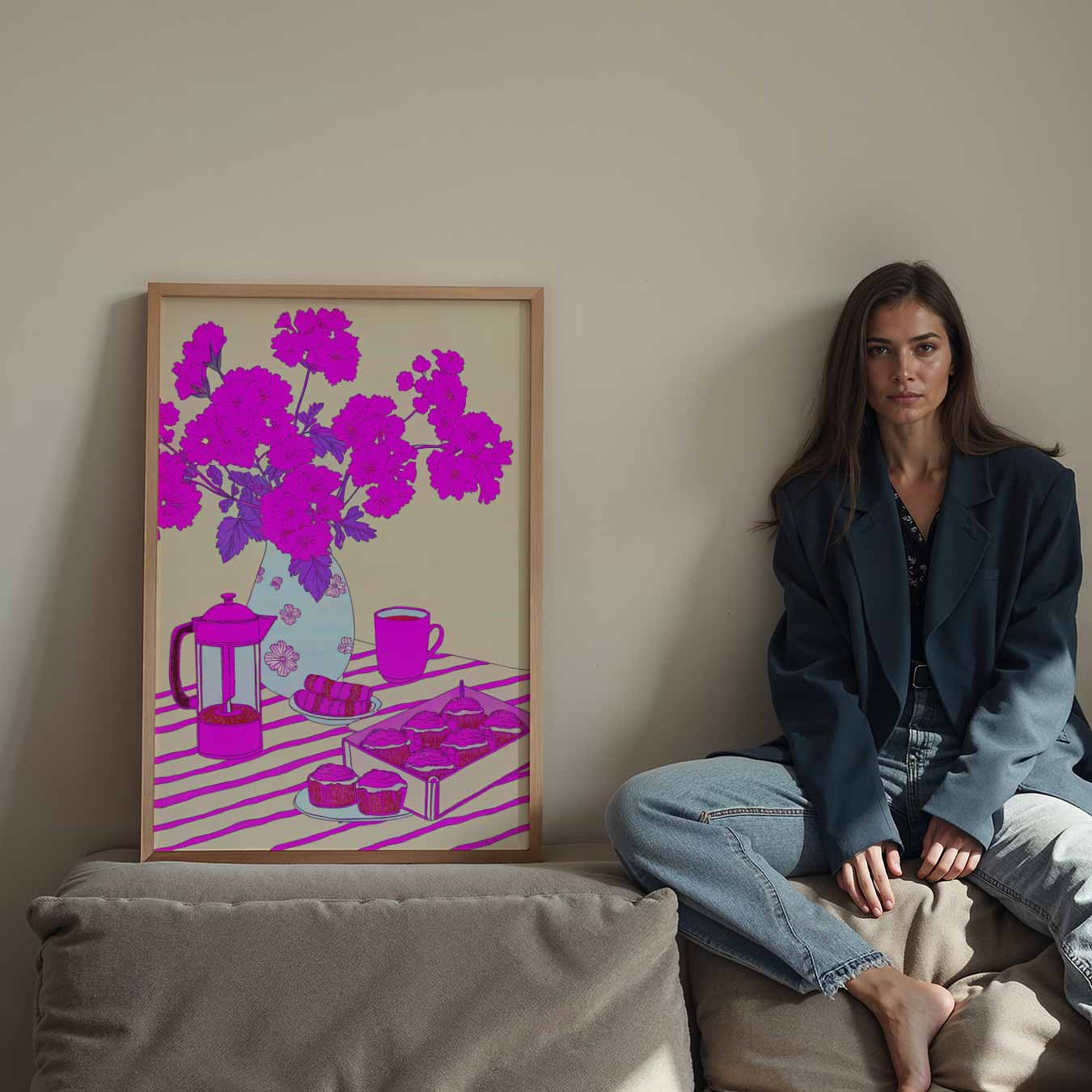 Bloemrijke Ontbijtverrassing Poster