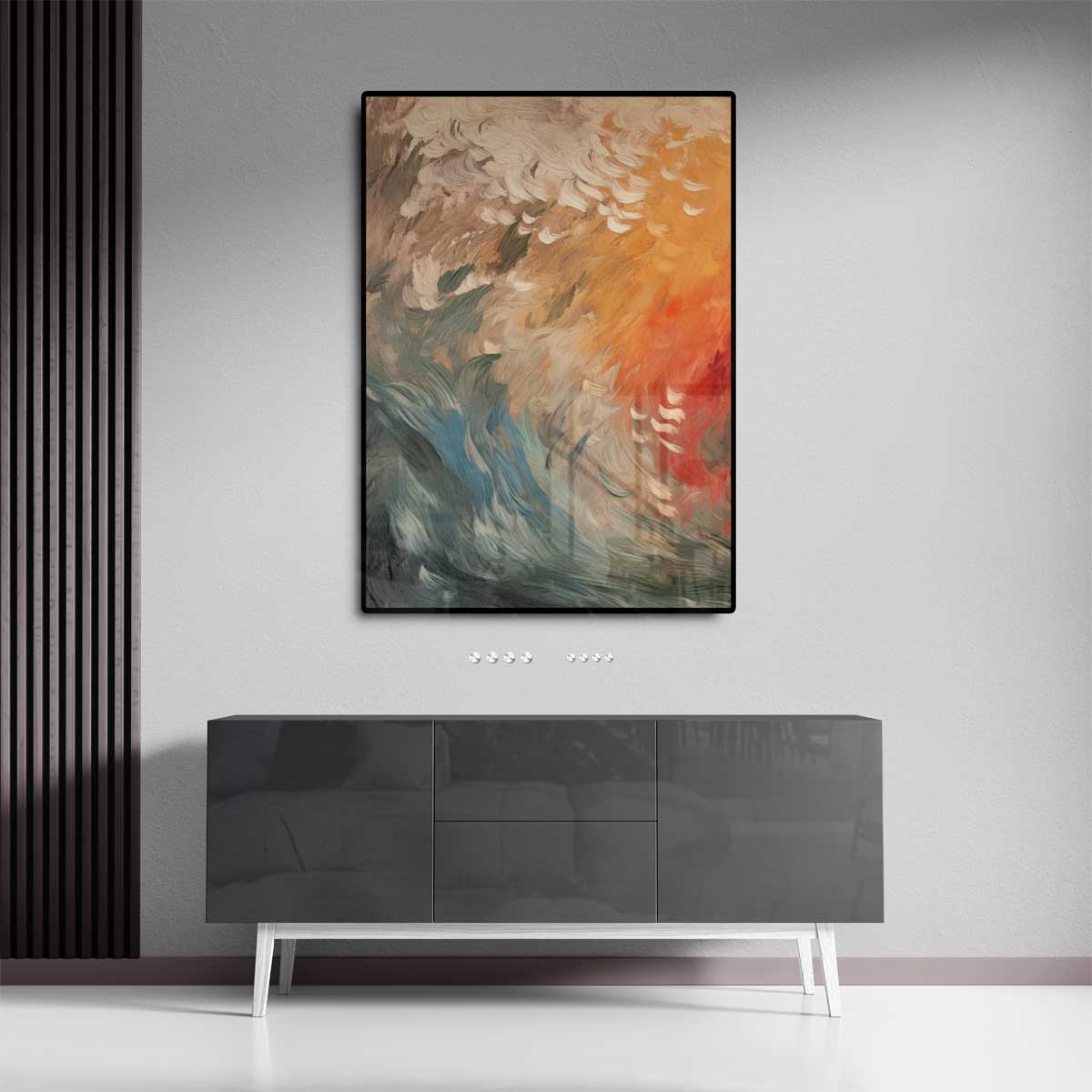 Vloed van Kleuren Kunstwerk-canvas-dibond-plexiglas-wanddecoratie-WallArtistic