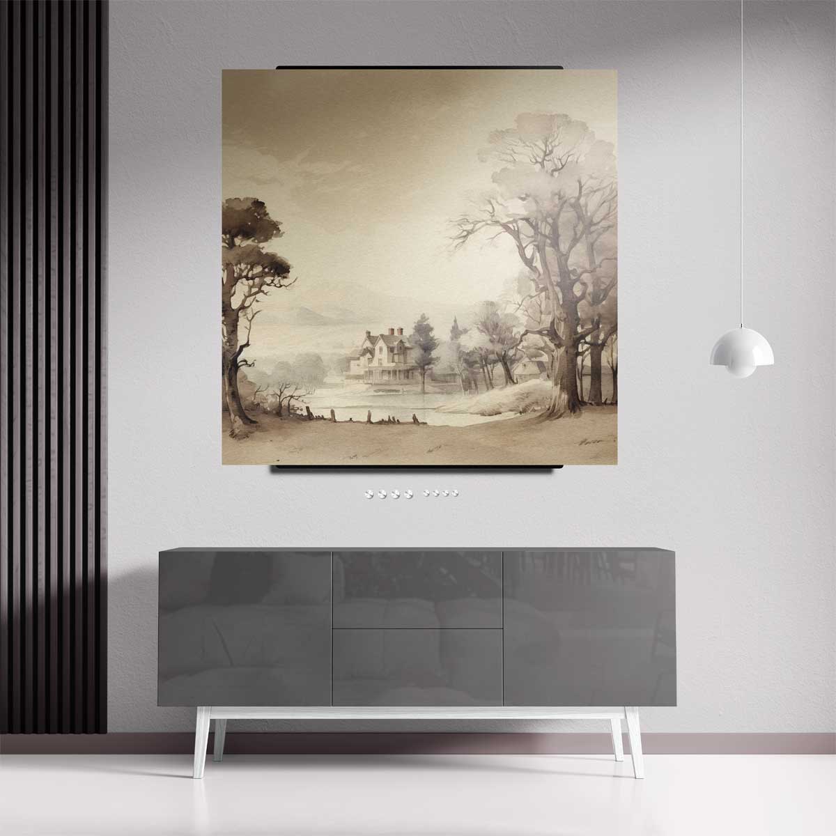 Rustiek Landelijk Tafereel Kunstwerk-canvas-dibond-plexiglas-wanddecoratie-WallArtistic