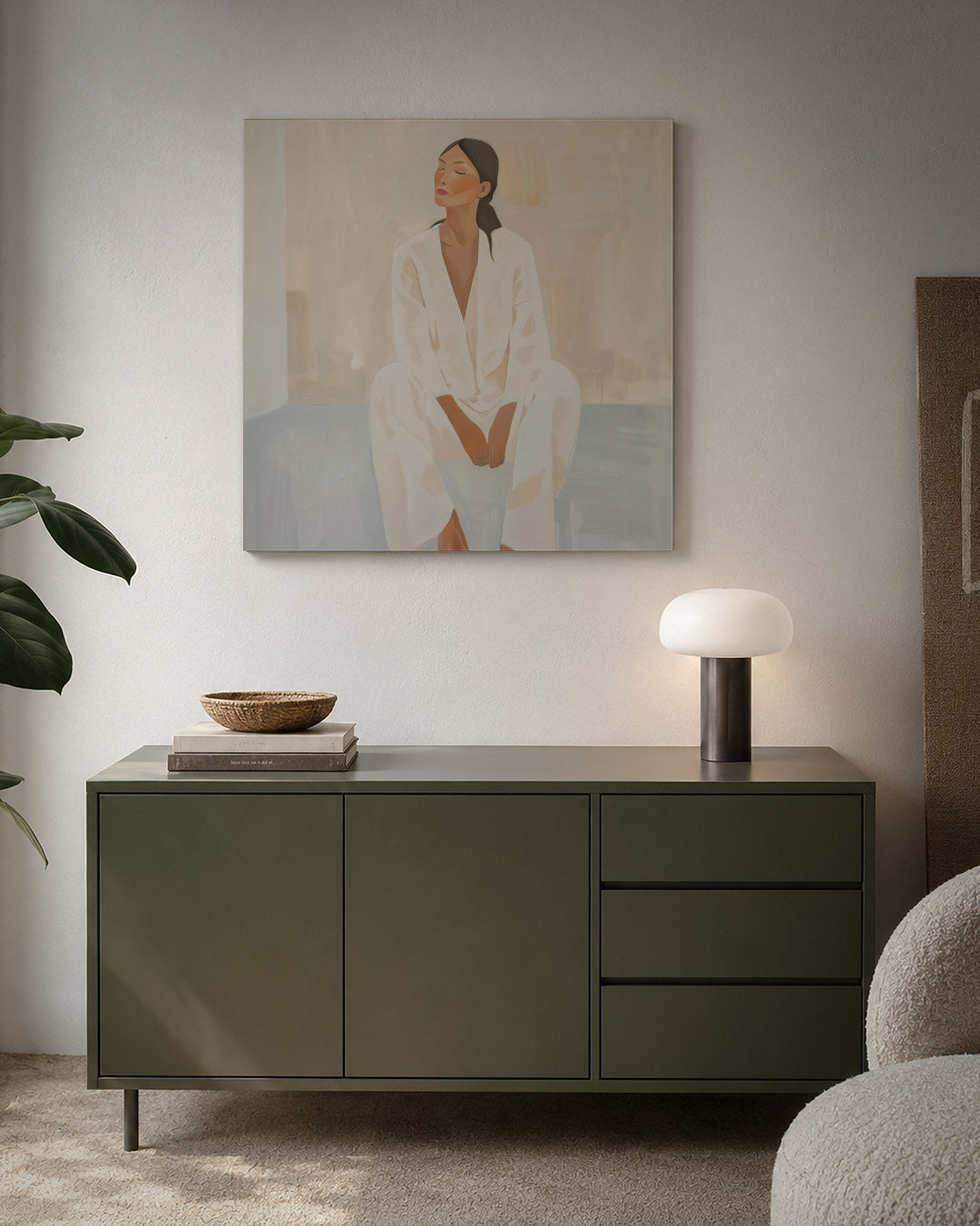 Zittende vrouw Kunstwerk