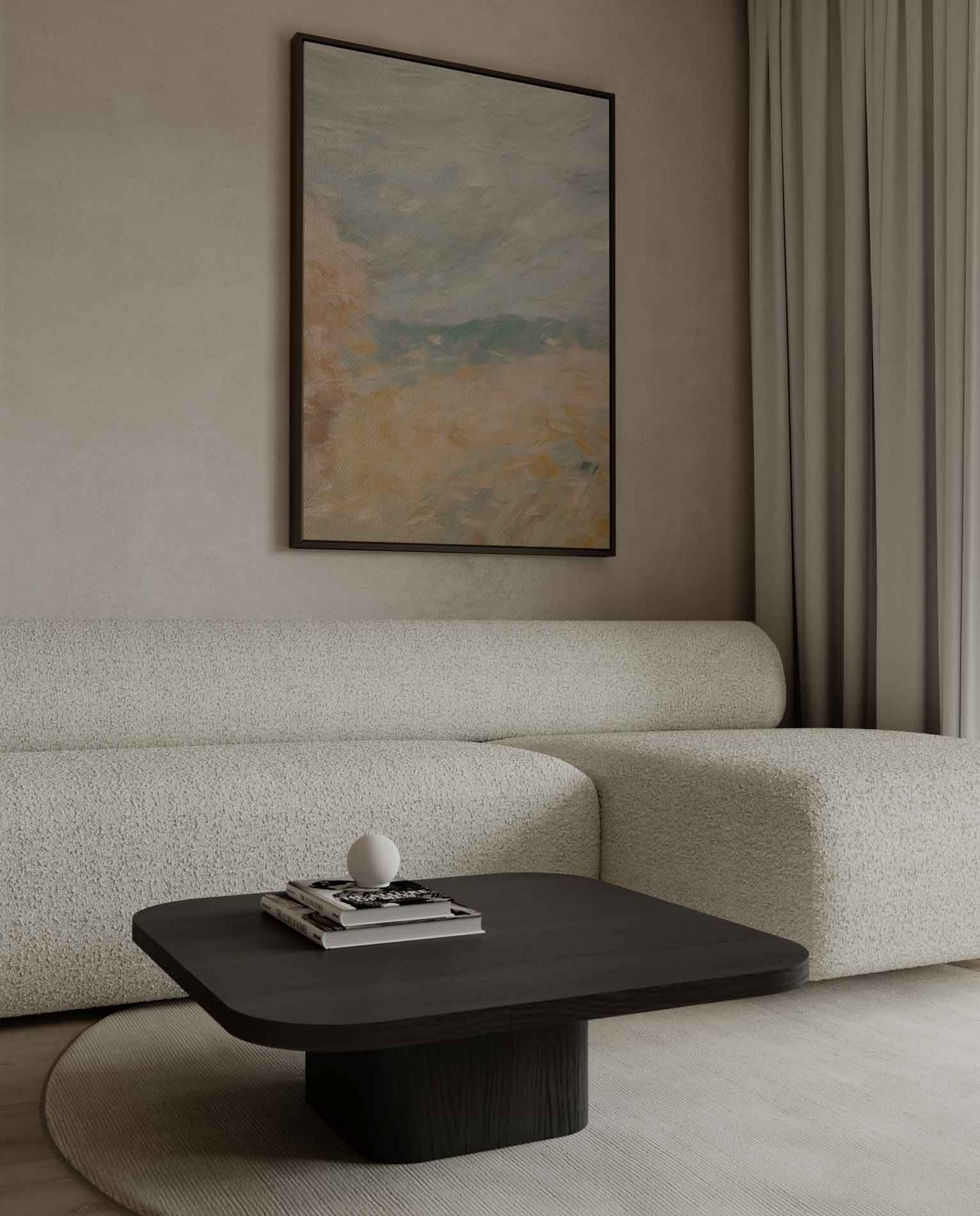 Zomers Veld in Pastel Kunstwerk-canvas-dibond-plexiglas-wanddecoratie-WallArtistic