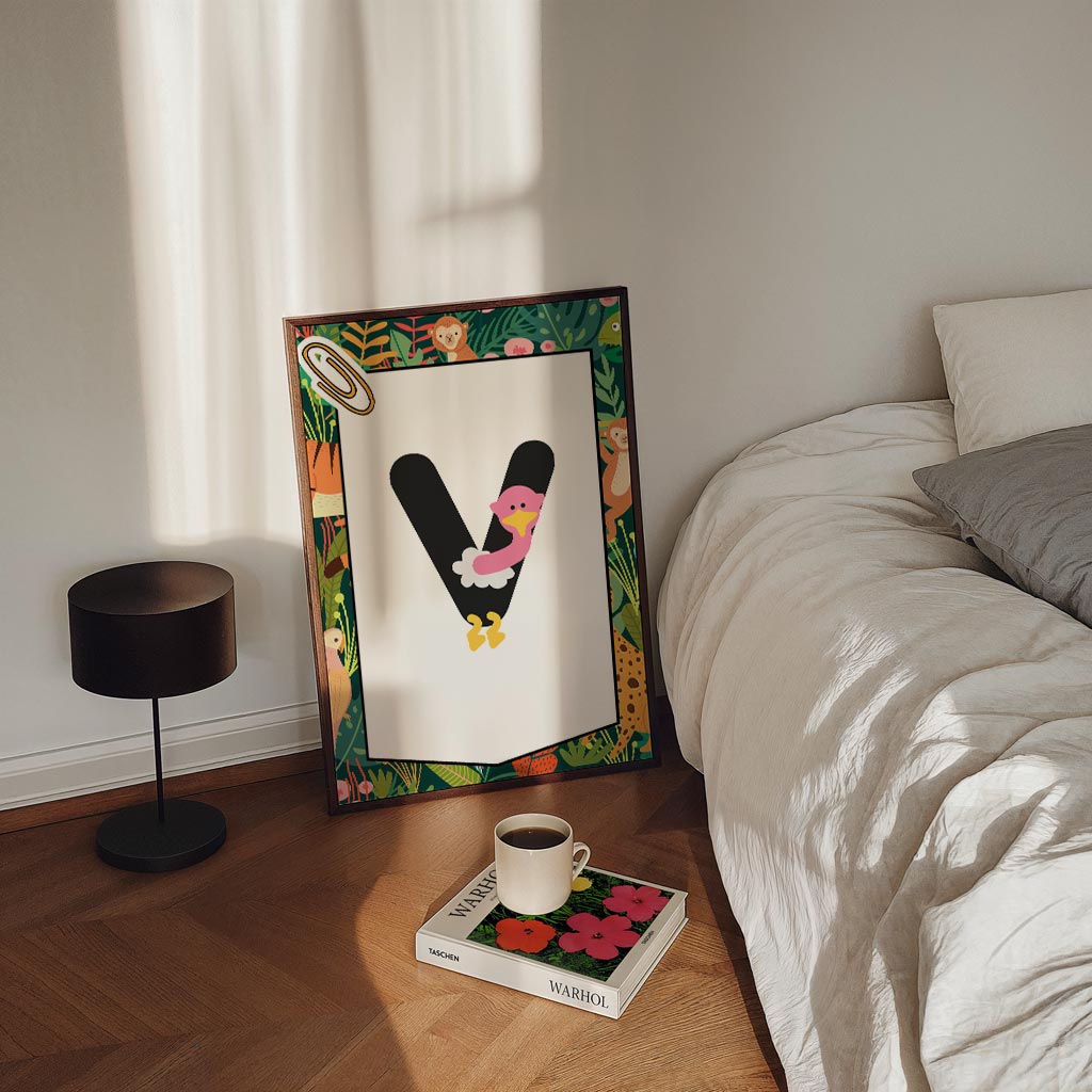 Speelse Alfabetposter met Safari Thema Poster