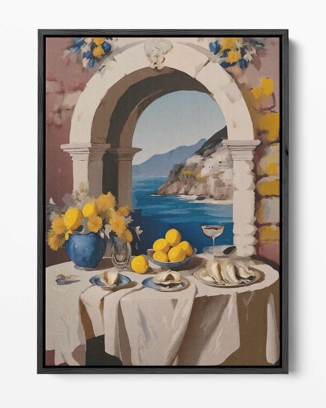 Mediterrane Eettafelsfeer Kunstwerk-canvas-dibond-plexiglas-wanddecoratie-WallArtistic
