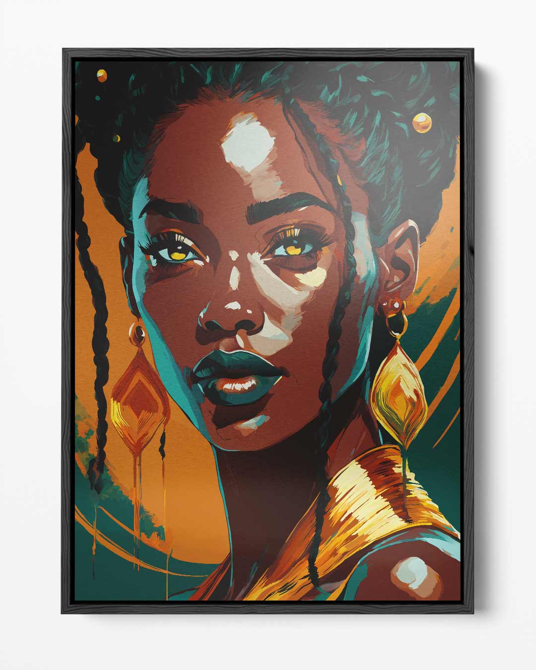 Krachtige Vrouwelijke Expressie Kunstwerk-canvas-dibond-plexiglas-wanddecoratie-WallArtistic