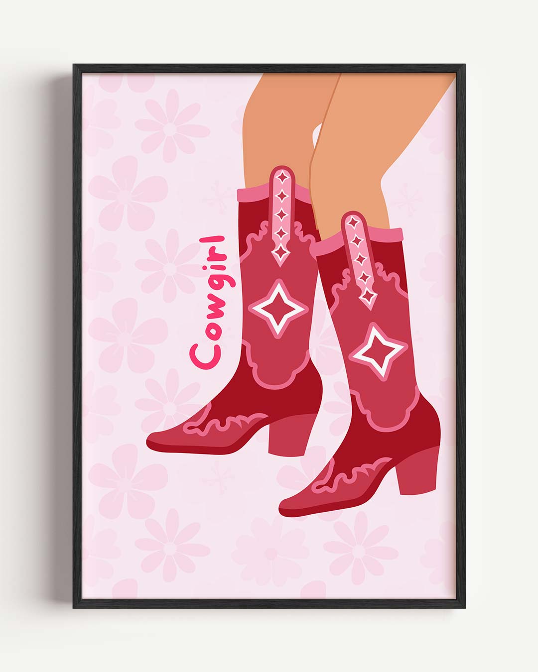 Stoere Cowgirl Boots Poster