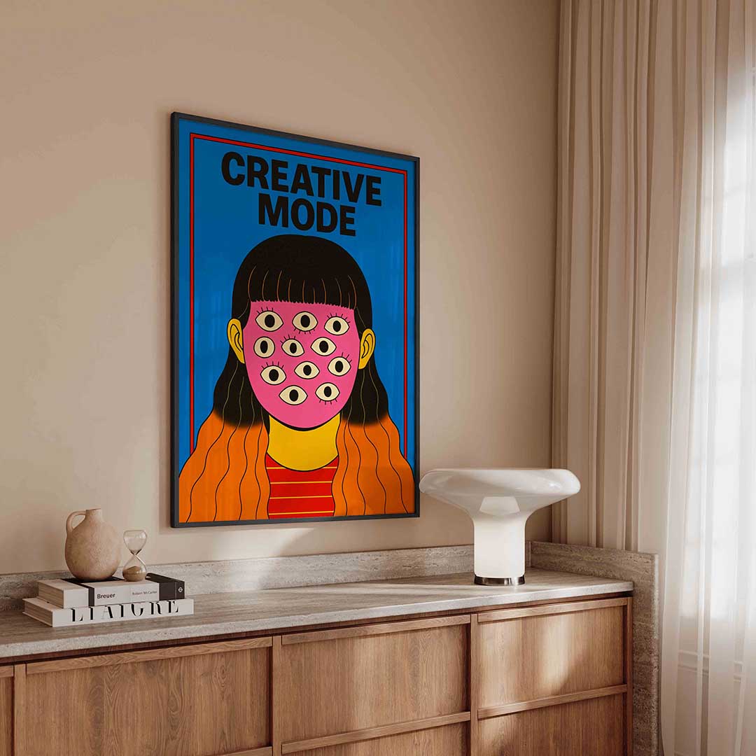 Meerdere ogen gezicht Poster