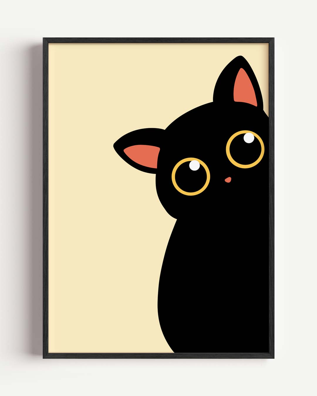 Schattige Kat in Minimalistisch Design Poster