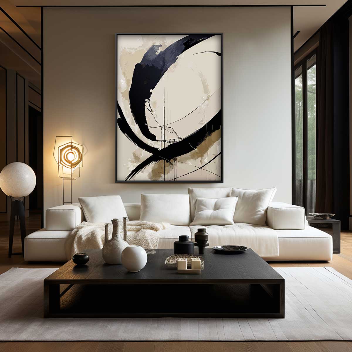Abstracte Beweging Kunstwerk-canvas-dibond-plexiglas-wanddecoratie-WallArtistic