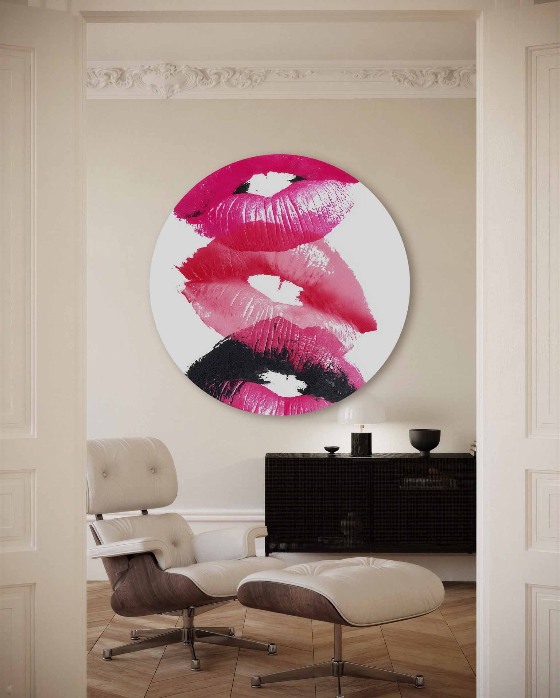 Roze lippen Muurcirkel