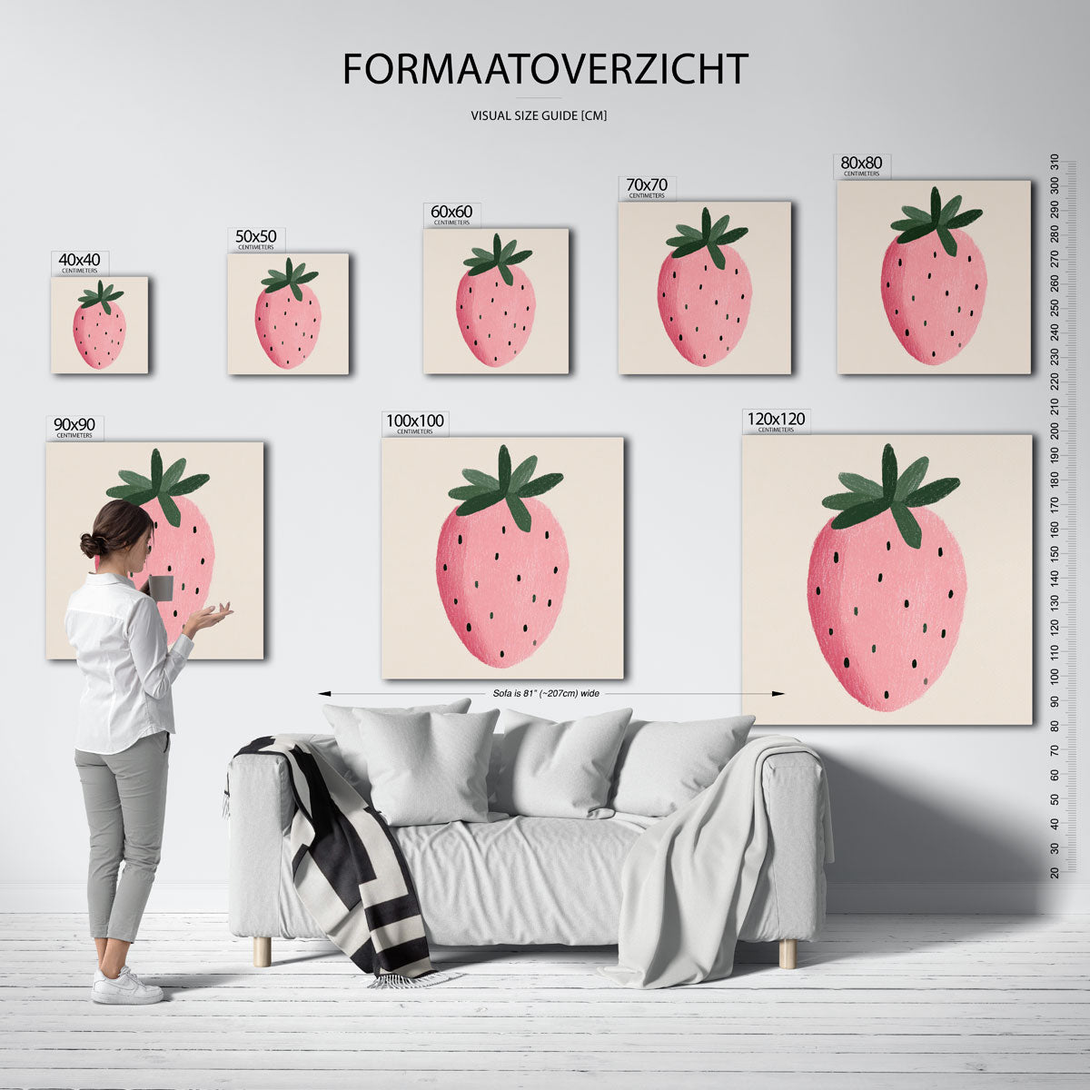 Aardbei illustratie Poster