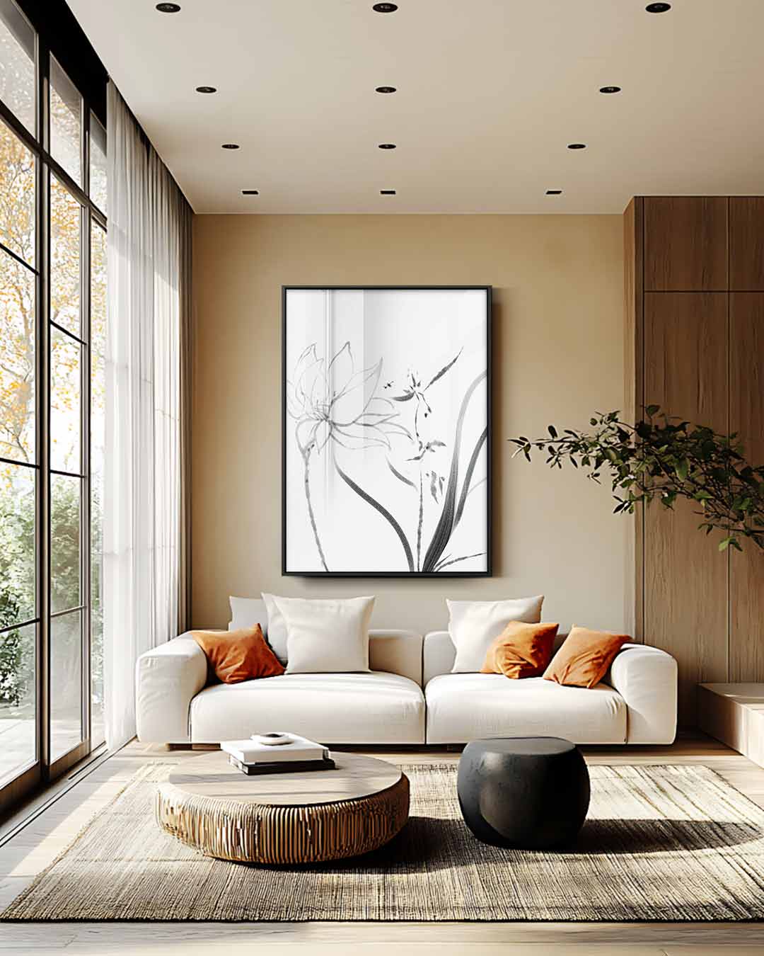 Zen Bloemenpracht Kunstwerk-canvas-dibond-plexiglas-wanddecoratie-WallArtistic