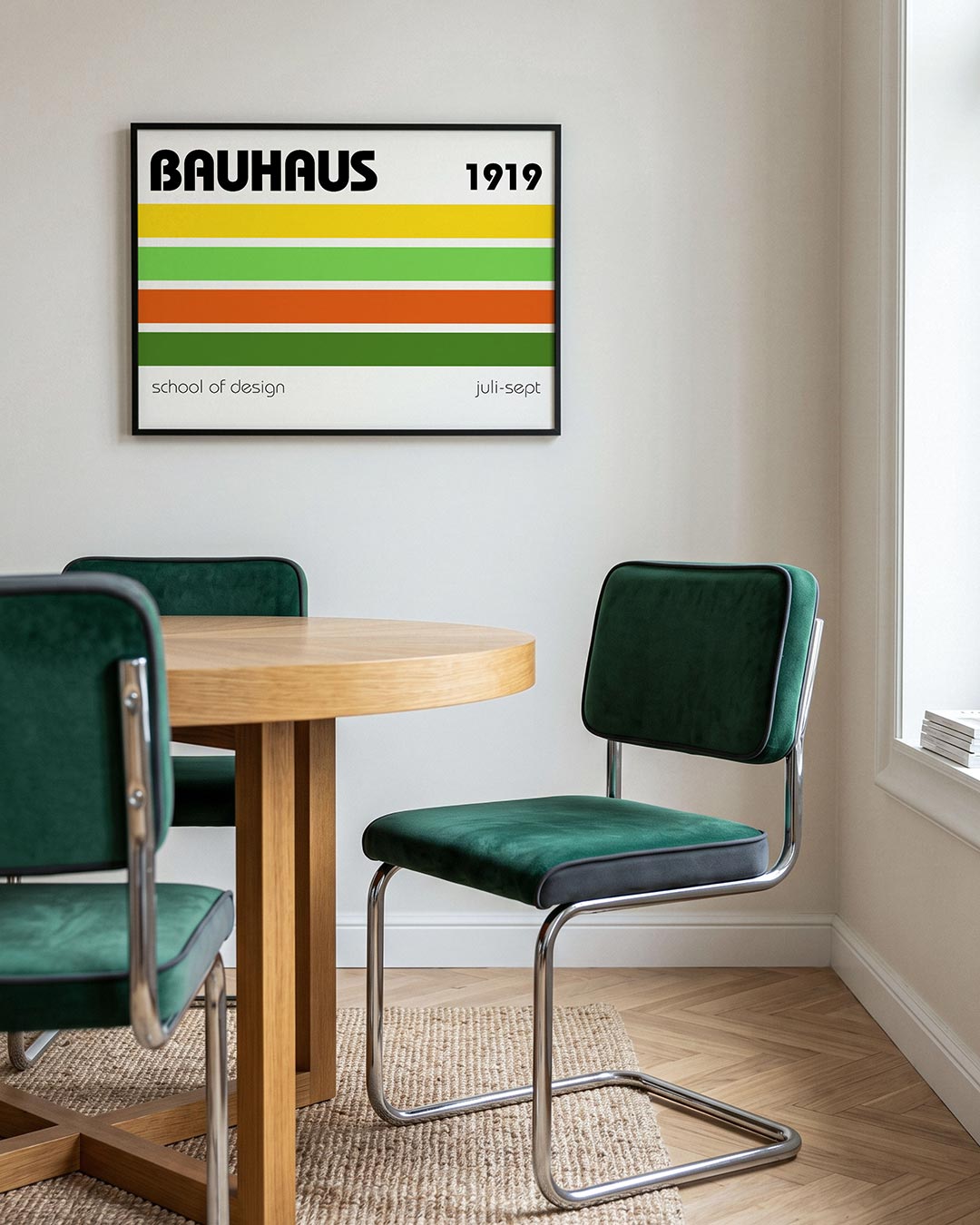 Kleurstroken en tekst Poster