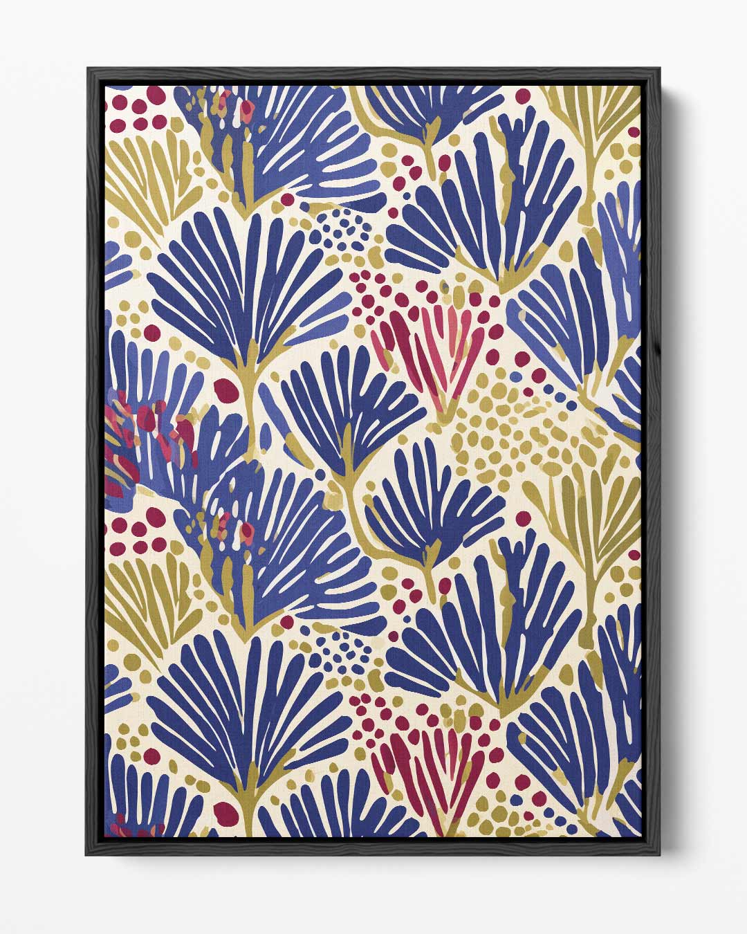 Boho bladerenpatroon Kunstwerk-canvas-dibond-plexiglas-wanddecoratie-WallArtistic