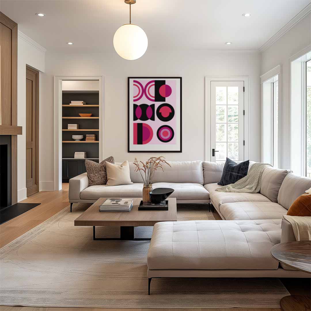 Geometrische Uitspatting Kunstwerk-canvas-dibond-plexiglas-wanddecoratie-WallArtistic