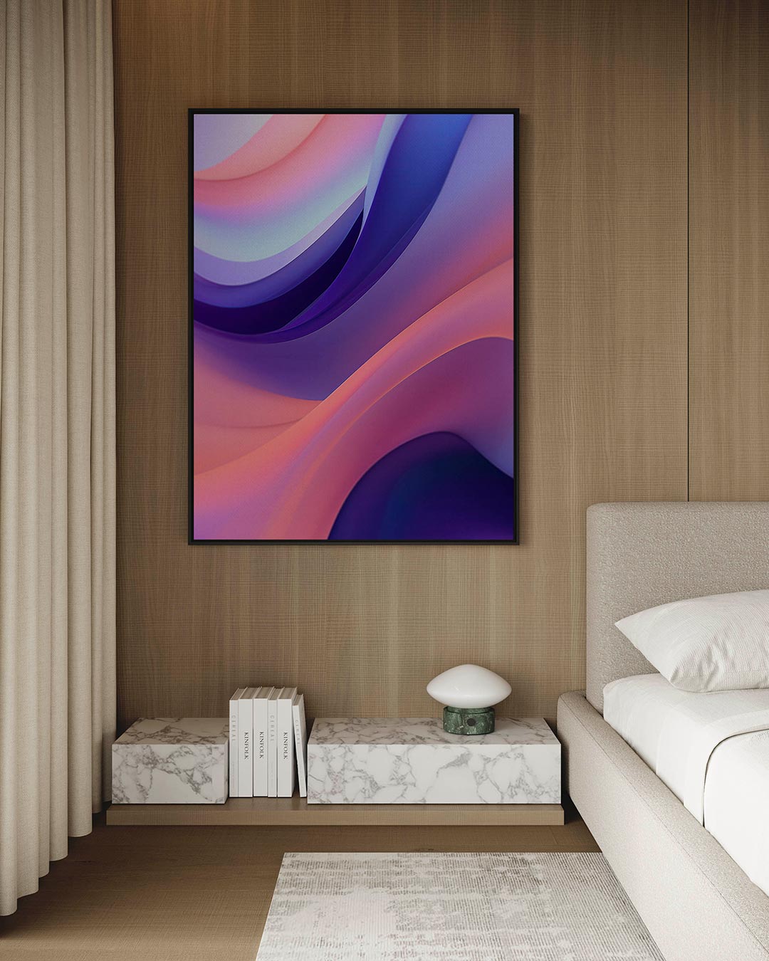 Golvende kleuren Kunstwerk