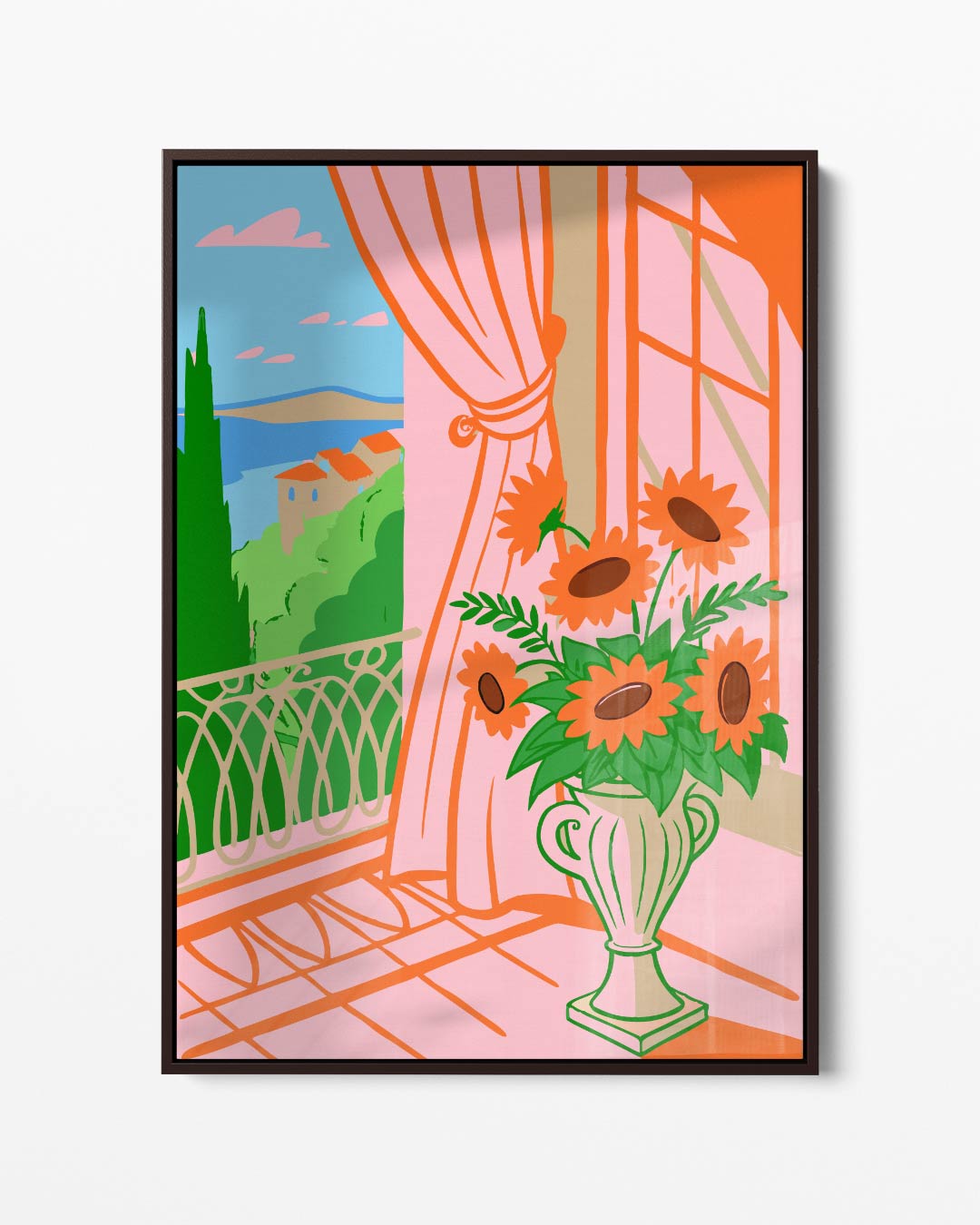 Zomerse Bloemenpracht Kunstwerk-canvas-dibond-plexiglas-wanddecoratie-WallArtistic