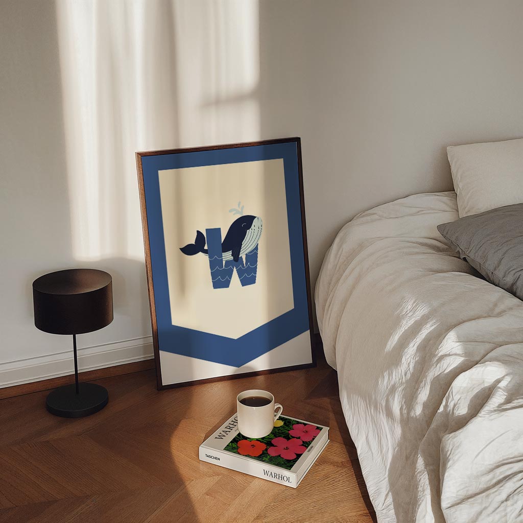 Dromerige Walvis Letterkunst Poster
