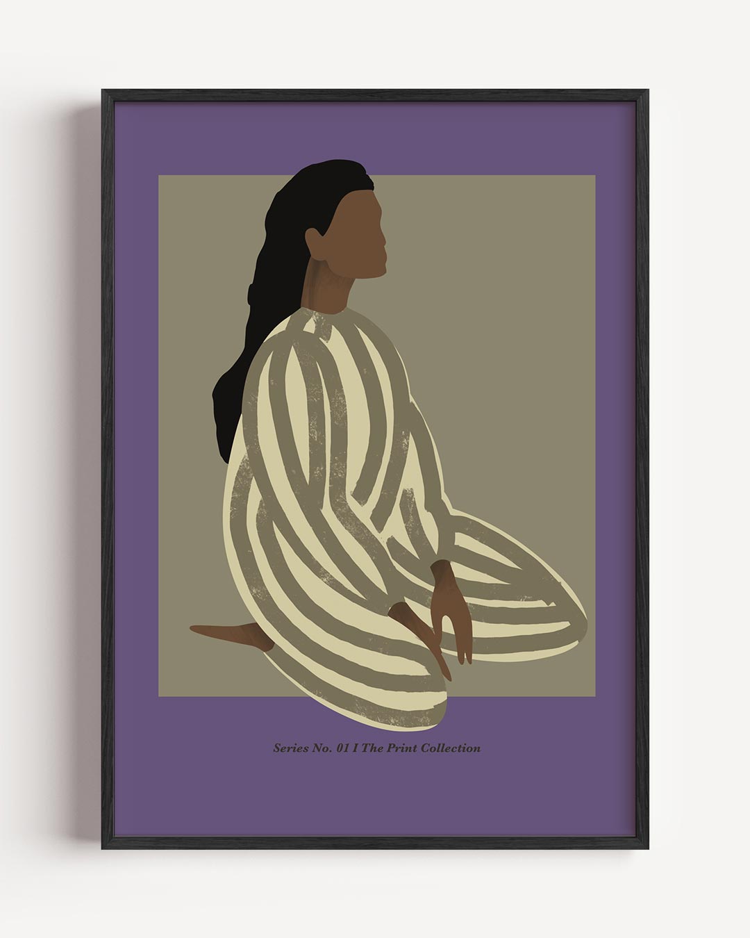 Elegante Zittende Vrouw Poster-WallArtistic