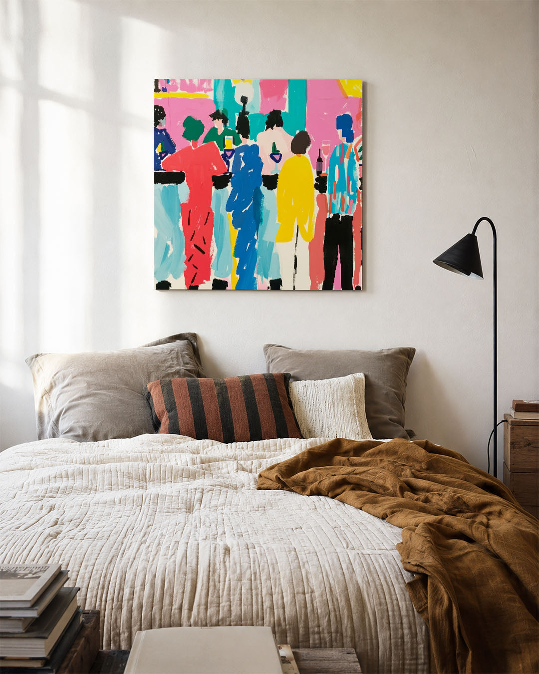 Kleurrijke figuren Kunstwerk