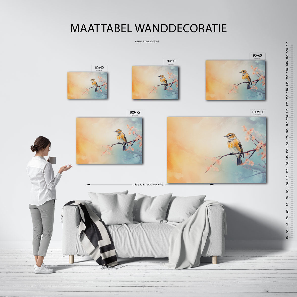 Vogeltje op tak Kunstwerk