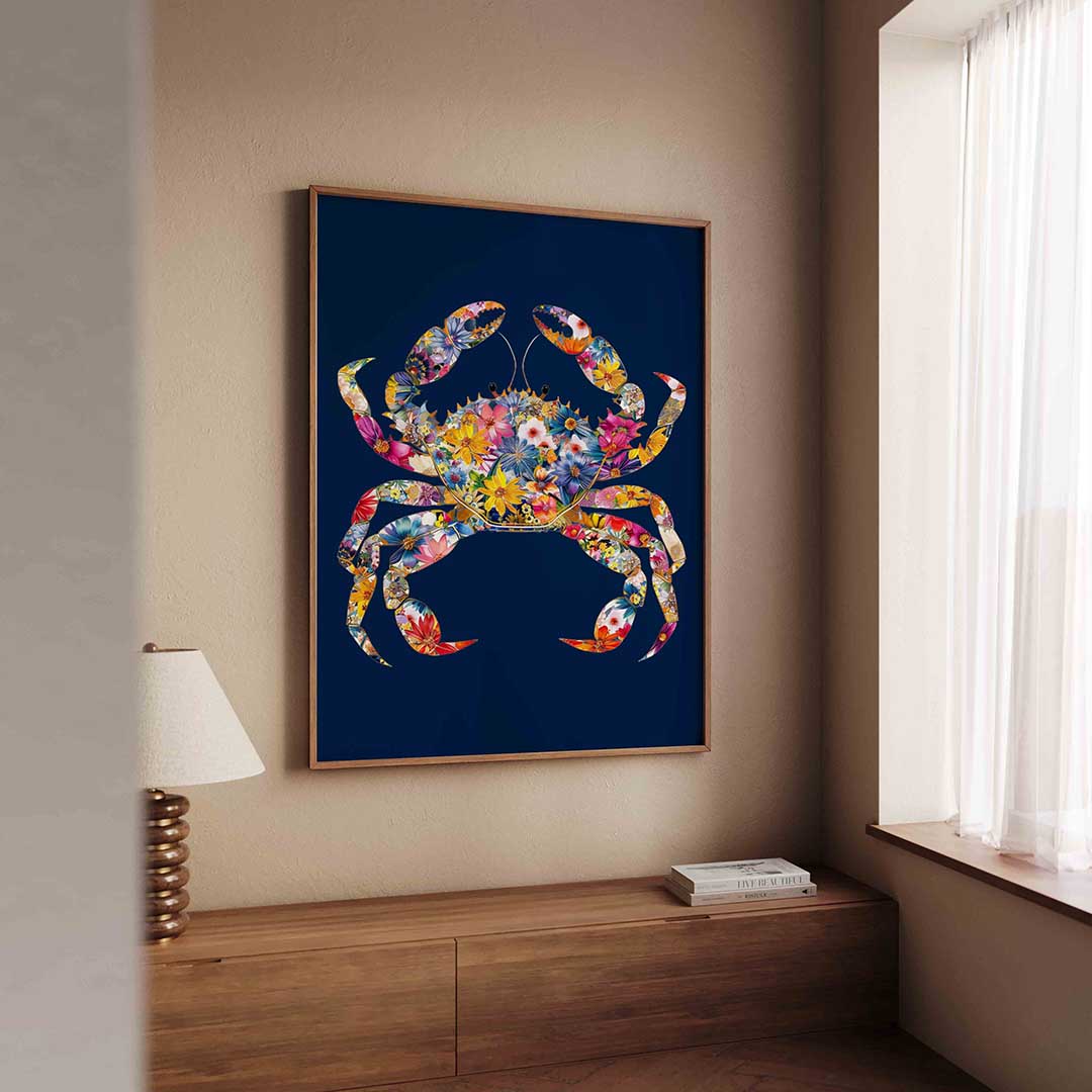 Bloemenkrab Poster