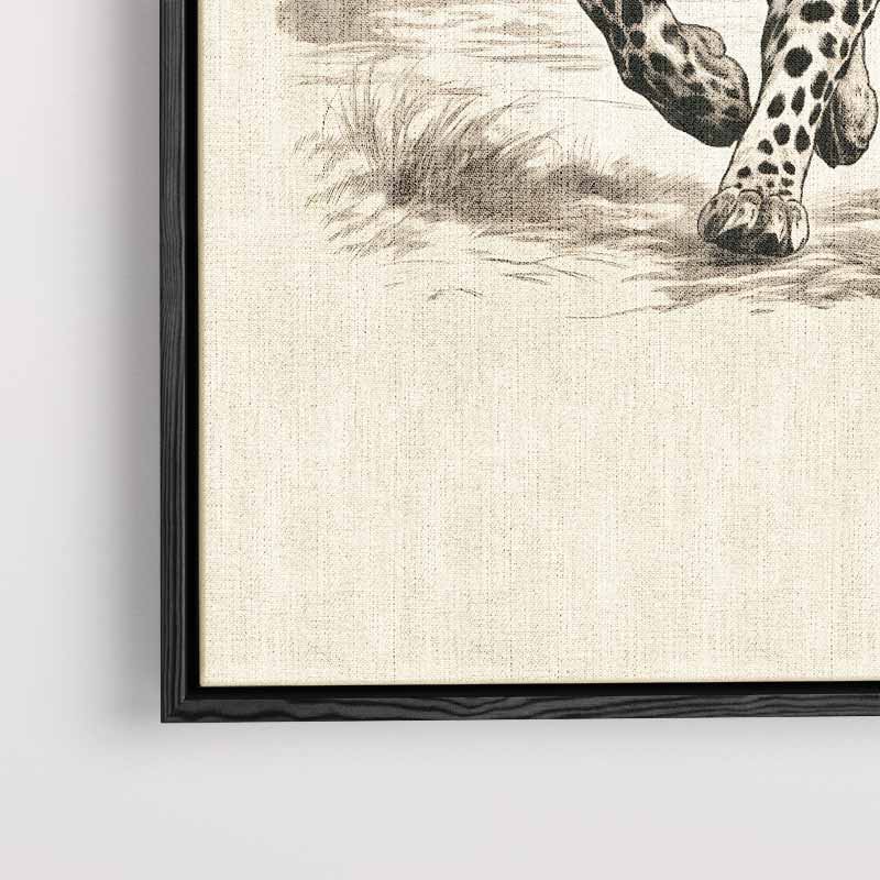 Sierlijke Jachtluipaard in Actie Kunstwerk-canvas-dibond-plexiglas-wanddecoratie-WallArtistic