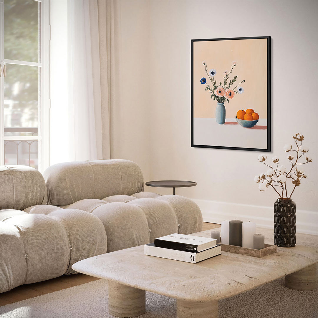 Bloemen en fruit Kunstwerk