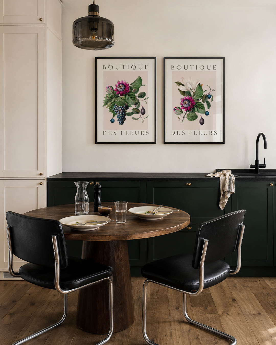 Bloem en blad Posterset